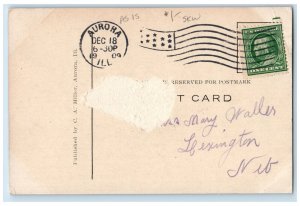 1909 St. Charles Hospital Aurora Illinois IL Antique Posted Postcard