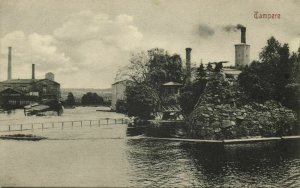 finland suomi, TAMPERE TAMMERFORS, Factory at Näsijärvi or Pyhäjärvi Lake (1908)