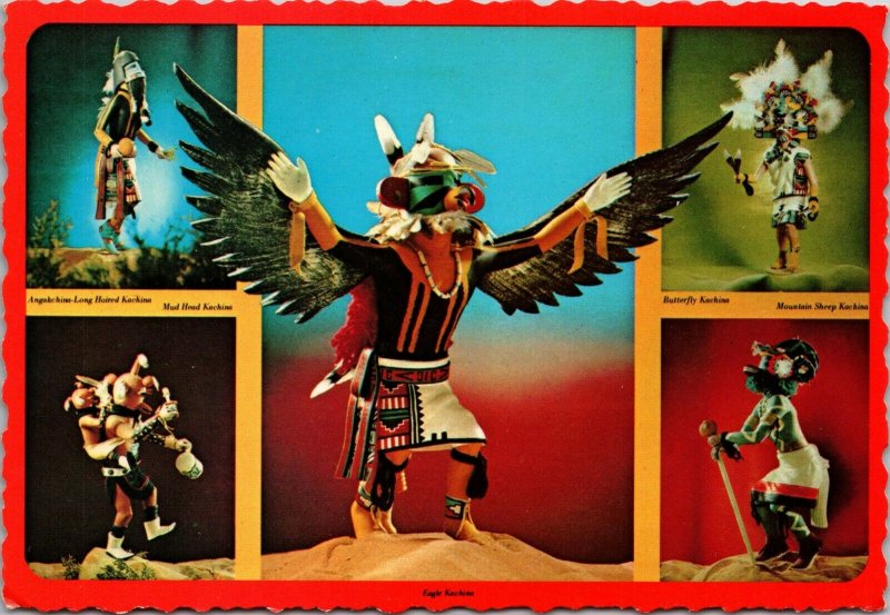  KACHINA DOLLS Collection,  1973, Chrome 4x6,Deckled Edge,Petley Card.