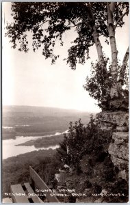 Signal Point Nelson Dewey State Park Wisconsin WI RPPC Real Photo Postcard