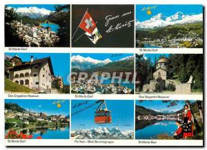 Modern Postcard Gruss aus St Moritz