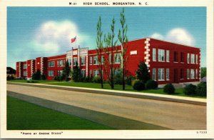 Vtg Morgantown North Carolina High School Postcard