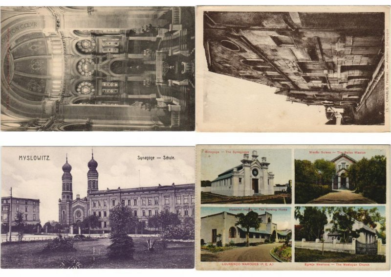 JUDAICA JEWISH 350 Vintage Postcards Incl. SYNAGOGUES (L3736)