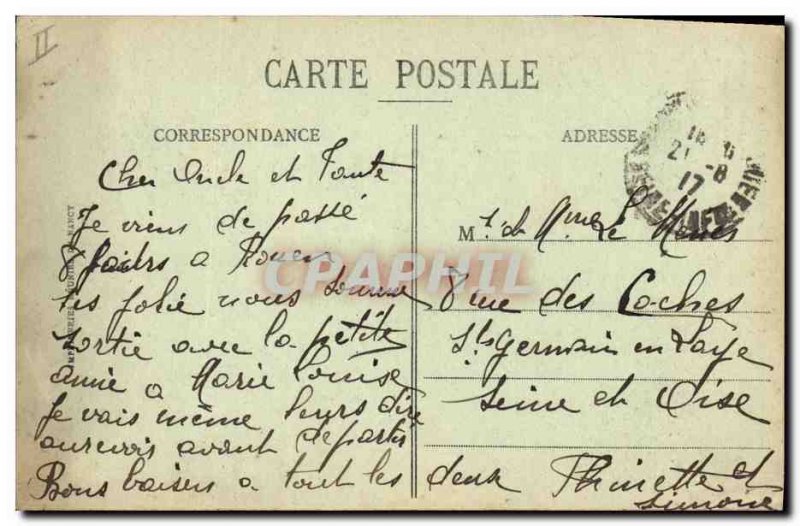 Old Postcard Big Clock Rouen Dial Detail