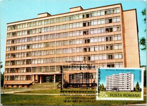 Central Military Hospital Romania Postage Stamp Maximum Postcard 19852