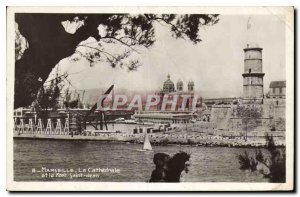 Postcard Old Marseille the Cathedral and Fort St. John