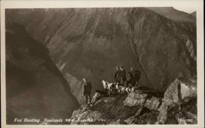 Keswick England Fox Hunting Newlands Mountains Vintage Real Photo Postcard