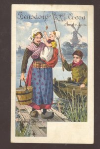 AMSTERDAM HOLLAND BENSDORPH ROYAL COCOA CHOCOLATE ADVERTISING POSTCARD