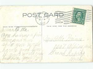 Pre-Linen Comic WOMAN BEATING HER HUSBAND AB8718