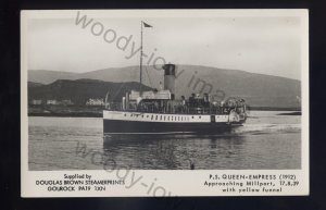 f2179 - Scottish Paddle Steamer - Queen-Empress - built 1912 - postcard