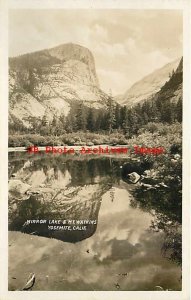 Yosemite National Park, California, RPPC, Mirror Lake & Mount Watkins, Scenic