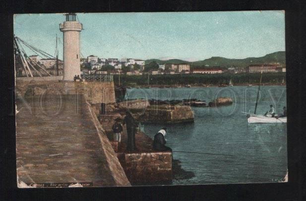 058697 FRANCE Lighthouse in Cannes Vintage PC