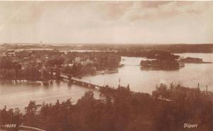 VIIPURI FINLAND (NOW VYBORG RUSSIA) PANARAMA PHOTO POSTCARD c1910s