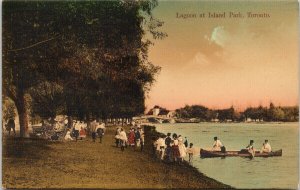 Lagoon at Island Park Toronto Ontario ON Boating 514-24 c1910 Postcard H9