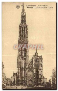 Belgie Belgium Antwerp Old Postcard The cathedral