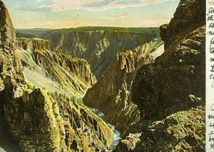 c.1900 Grand Canyon Aerial View from Yellowstone National Park Vintage Postcard