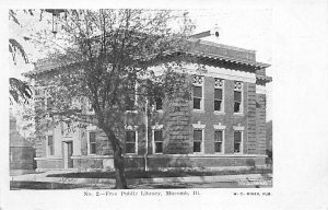 Free Public Library Macomb IL USA Postcard