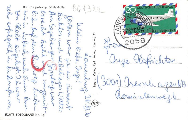 BG7322 bad segeberg saulenhalle   germany CPSM 14x9cm