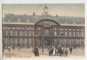 P2541, old postcard belgium Liege - le palis de justice with people carts etc