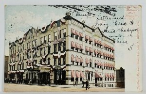 Jamestown NY The Sherman Hotel 1907 to Buffalo udb Postcard S4