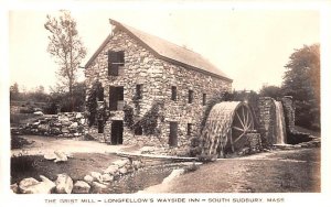 The Grist Mill Real Photo - South Sudbury, Massachusetts MA  