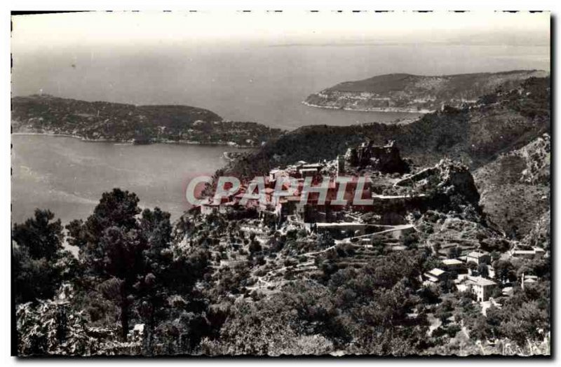 Old Postcard Eze The Nest & # 39Algle Vue Generale Cap Ferrat