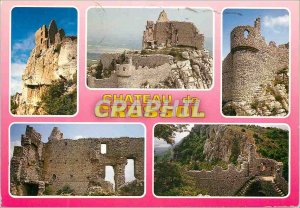 Postcard Modern Ruins of Chateau de Crussol (Ard?che) 200m dominating the Rho...