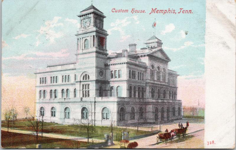 Custom House Memphis TN Tenn 1908 Wheelock Postcard E39