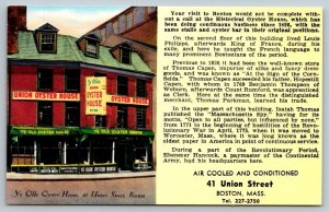 Ye Olde Oyster House  Union Street Boston  Massachusetts   Postcard