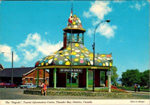 Thunder Bay, Ontario Canada PAGODA~Tourist Info Center POLKA DOTS 4X6 Postcard