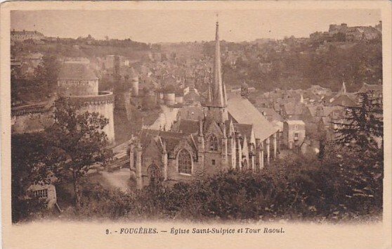 Fraance Fougeres Eglise Saint-Sulpice et Tour Raoul