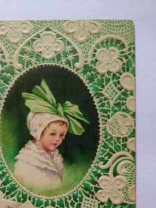 St Patricks Day Postcard Baby Irish Girl Ellen Clapsaddle 1249 Vintage Newport 