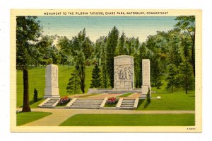 CT - Waterbury. Chase Park, Monument to the Pilgrim Fathers