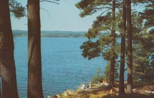 Fairy Lake Huntsville Picnic Watching Boat Boats USA Postcard