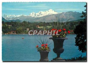 Modern Postcard Mont Blanc 4810m alt seen geneva