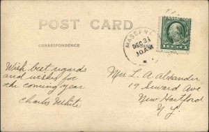 Massena NY Elm Circle Park c1910 Real Photo Postcard