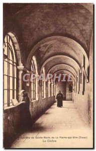 Old Postcard Monastery of St. Mary of Pierre Qui Vire Le Cloitre Moines