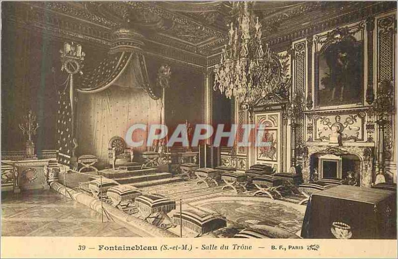 Old Postcard Fontainebleau (S & M) Salle du Trone