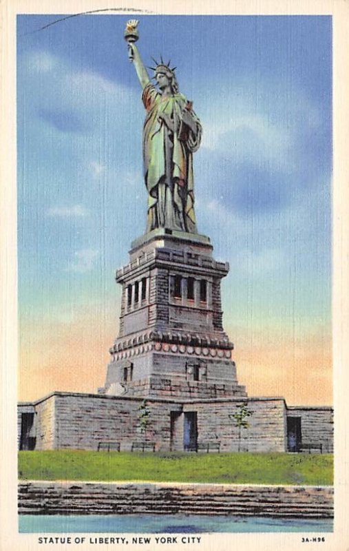 Statue of Liberty New York City, USA Unused marking on front