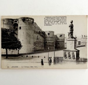 Statue Of Roi Rene Man In Bowler Hat Angers France #2 1910s Postcard PCBG12B