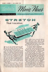 1954 Kodak Camera Movie News  Stretch That Vacation Booklet   9 x 6