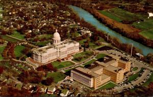 Kentucky Frankfort Aerial View State Capitol and Annex Building