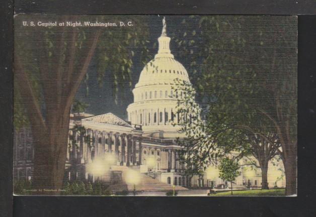 US Capitol at Night,Washington,DC Postcard 