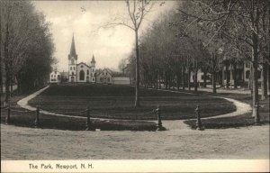 NEWPORT NH The Park CHURCH c1910 Postcard