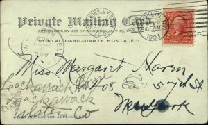 Far Rockaway Long Island NY The Kuloff 1903 Used Private Mailing Card