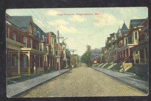 HAGERSTOWN MARYLAND DOWNTOWN EAST AVENUE STREET VINTAGE POSTCARD