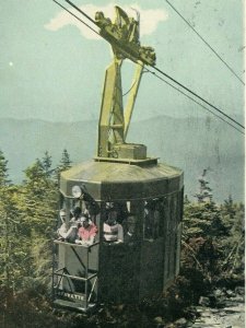 Postcard Early View of Tram Car at Cannon Mountain , NH.      S3