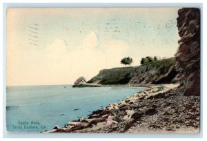 1910 Castle Rock Santa Barbara California CA Handcolored Posted Antique Postcard