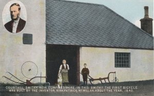 Courthill Scottish Smithy First Victorian Bicycle & Inventor Old Postcard