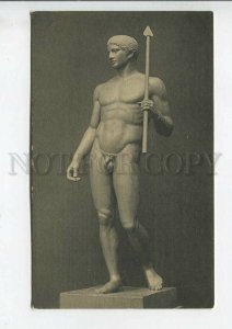 444392 RUSSIA MUSEUM Doryphoros Polykleitos sculpture NUDE Vintage postcard